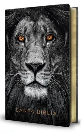 Biblia RVR 1960 Letra Grande Tamaño Manual, Símil Piel de León De Juda Canto Dorado