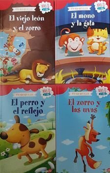Aprendiendo A Leer Nivel 0 ( El Mono Y La Gata-El Viejo Leon Y El Zorro-El Perro Y El Reflejo-El Zorro Y Las Uvas)Bbpeg2029 -