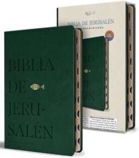 Biblia Catolica Biblia de Jerusalen Latinoamericana, Simil Piel Verde con Índice